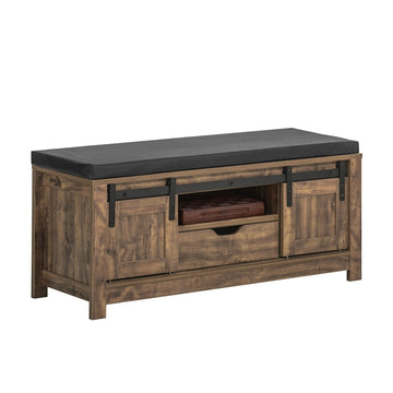 Schoenenopbergbank - Halorganisator - Schoenenkast - Verstelbare planken - Comfortabel kussen - Veelzijdig gebruik - 101 cm x 46 cm x 45 cm