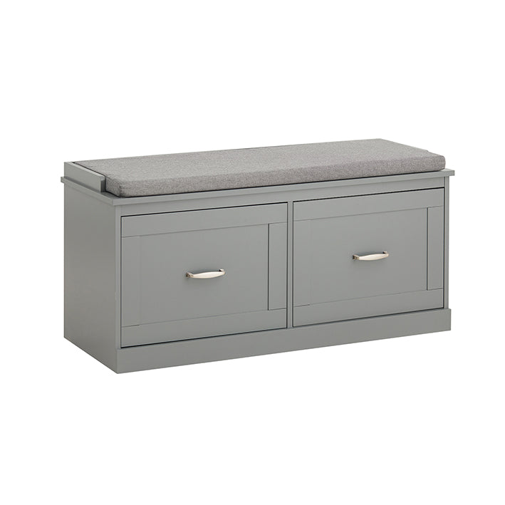 Schoenenbank met opbergruimte - Ingangsbank - Schoenenorganizer - Zitting met kussens - Verwijderbare planken - Ruimtebesparend ontwerp - 100 cm x 48 cm x 38 cm