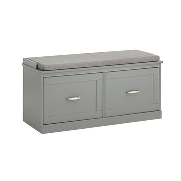 Schoenenbank met opbergruimte - Ingangsbank - Schoenenorganizer - Zitting met kussens - Verwijderbare planken - Ruimtebesparend ontwerp - 100 cm x 48 cm x 38 cm