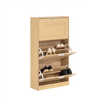 Schoenenkast - Schoenenorganizer - Schoenenopslag - MDF & PB Materiaal - 60cm x 115cm x 23cm - Kantelslot - Verschillende kleuropties - Ruimtebesparend