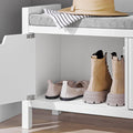 Schoenenopbergbank - Ingangsstoel - Schoenenorganizer - Comfortabel kussen - Veelzijdig Wit - 91 cm x 50 cm x 30 cm
