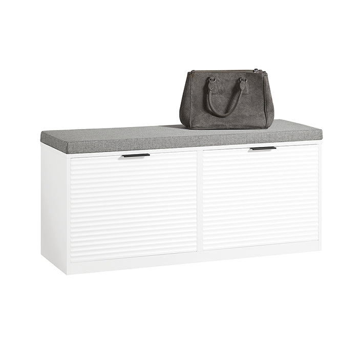 Schoenenopbergbank - Schoenenkast met Zitje - Ingangsorganizer - Ruimtebesparend ontwerp - Comfortabele zitplaatsen - Duurzame MDF-constructie - 105 cm x 48 cm x 35 cm