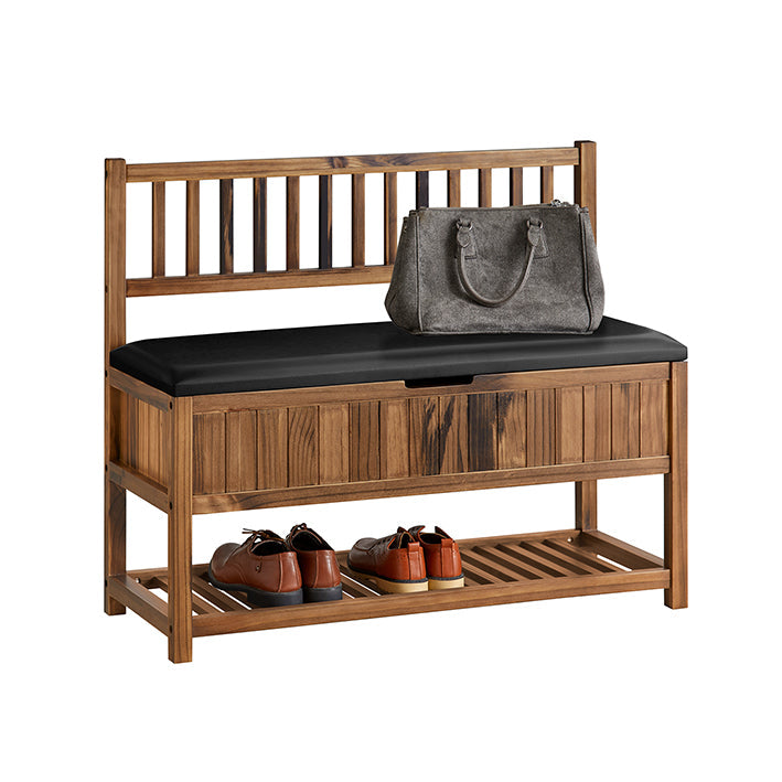 Pine Opbergbank - Schoenenrek - Halorganisator - Hoge Stabiliteit - 90x75x35cm