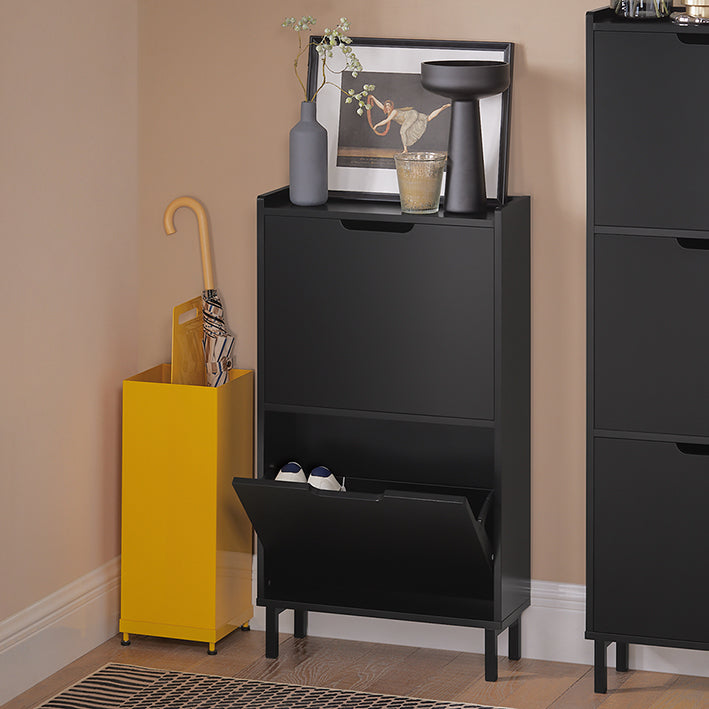 Schoenenkast - Schoenenrek - Schoenenorganizer - MDF en Metaal - 50cm x 90cm x 19cm - Gewicht 12,1kg - Draagvermogen 16kg
