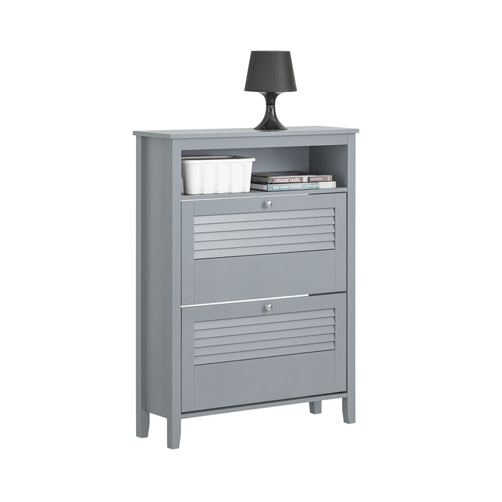 schoenenopbergkast - schoenenorganizer - ruimtebesparing bij de ingang - compact ontwerp - 80x108x25cm - wandmontage voor verbeterde stabiliteit