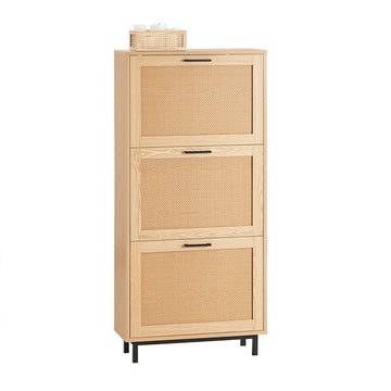 Schoenenkast - Halorganisator - Schoenenopberger - MDF(PDF) - PVC Rotan - Metaal - 60cm x 127cm x 24cm