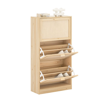 Schoenenkast - Bamboe Schoenenrek - Schoenenopslag - Kantelslot - 60 cm x 118 cm x 24 cm - Elegant ontwerp - Schimmelbestendig