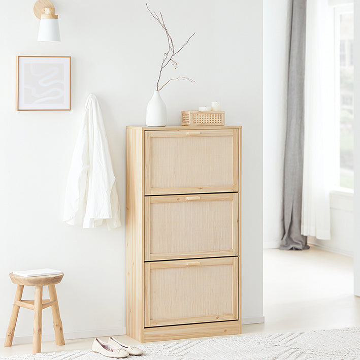 Schoenenkast - Bamboe Schoenenrek - Schoenenopslag - Kantelslot - 60 cm x 118 cm x 24 cm - Elegant ontwerp - Schimmelbestendig