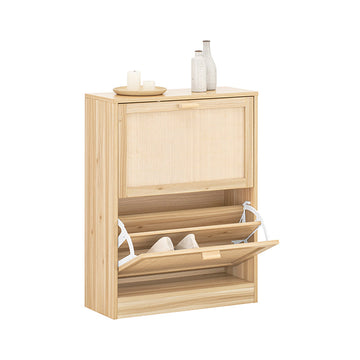 Schoenenkast - Bamboe Opberger - Organiseereenheid - Kantelslot - 60cm x 80cm x 24cm