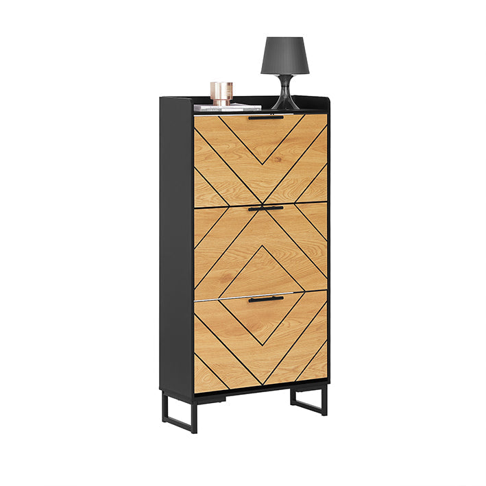 Schoenenkast - Schoenenorganizer - Schoenenopslag - Verstelbare compartimenten - 62x125x24cm MDF en metalen poten