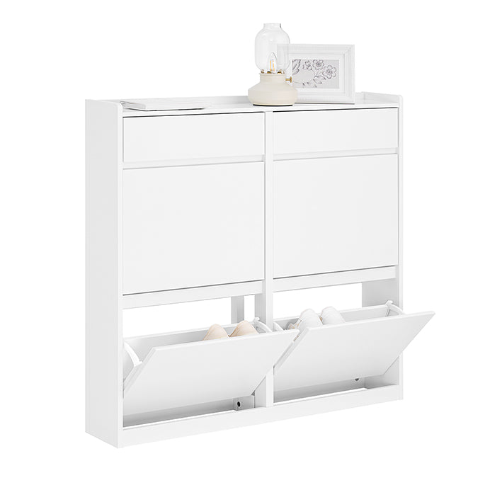 Schoenenopbergunit - Schoenenorganizer - Ingangskast - Ruimtebesparend ontwerp - MDF-materiaal - 98x95x19cm