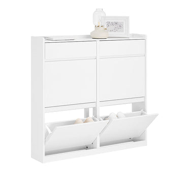 Schoenenopbergunit - Schoenenorganizer - Ingangskast - Ruimtebesparend ontwerp - MDF-materiaal - 98x95x19cm