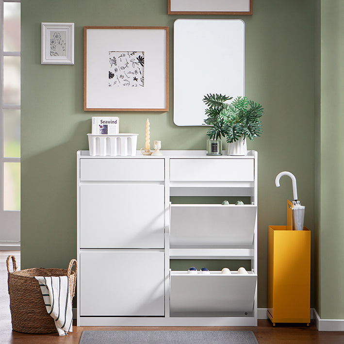 Schoenenopbergunit - Schoenenorganizer - Ingangskast - Ruimtebesparend ontwerp - MDF-materiaal - 98x95x19cm
