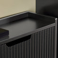 Schoenenkast Organizer - Schoenenplank - Schoenenopslag - Ruimtebesparend - 50x130x19cm - Ideaal voor ingangen - MDF/metaal - Zwart