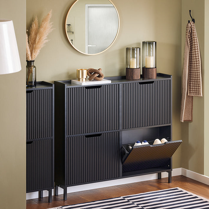 Shoe Tipper Storage Cabinet - Schoenenorganizer - Schoenenrek - Extra stabiliteit - 100x91x19cm