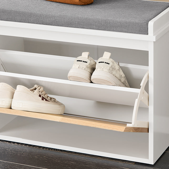 Ingang Schoenenkast - Schoenenorganizer - Schoenenopberger - Comfort Zitplaats - MDF & Rubberhout - 61x47x26cm