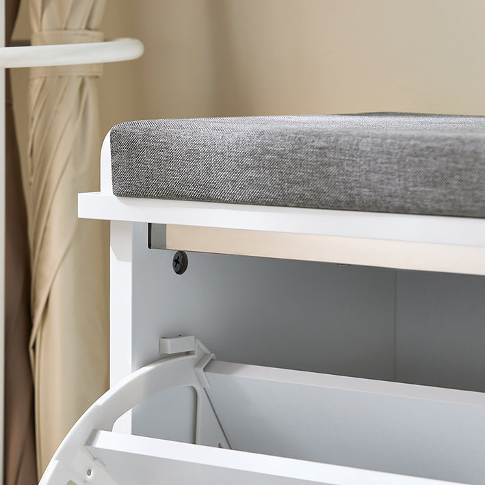 Schoenenkast - Schoenenorganizer - Ingangsopslag - Comfort Zitkussen - MDF (E1) - 60x49x29cm