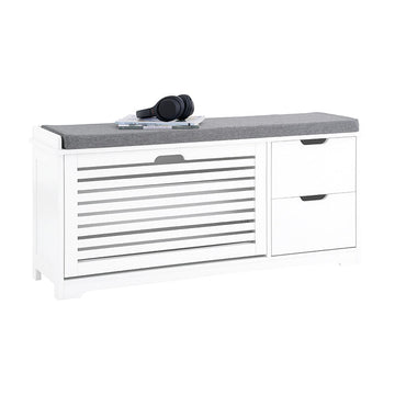 Schoenenopbergbank - Schoenenkast - Halorganisator - Ruimtebesparend ontwerp - 110x52x30cm - Comfortzitplaats met kussen