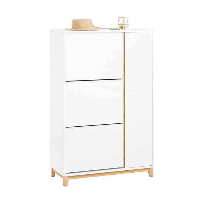 Schoenenkast met 3 compartimenten - Opbergorganisator - Schoenenrek - Stofvrije toegang - 59 cm x 115 cm x 40 cm