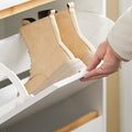 Moderne Schoenenkast - Opvouwbare Compartimenten - Ruimtebesparende Opbergruimte - MDF & Bamboe - 60x91x34cm