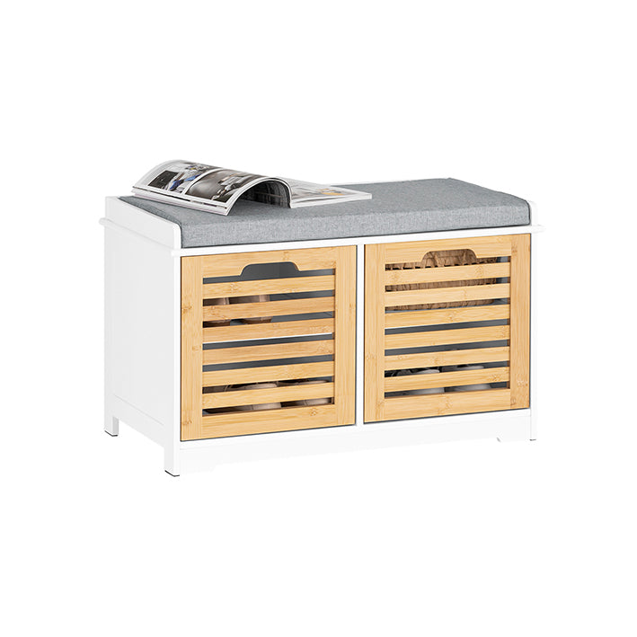 Schoenenrek met Zitkussen - Schoenenorganizer - Opbergkast - MDF, PB - Ruimtebesparend - 71cm x 43cm x 35cm