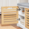 Schoenenrek met Zitkussen - Schoenenorganizer - Opbergkast - MDF, PB - Ruimtebesparend - 71cm x 43cm x 35cm
