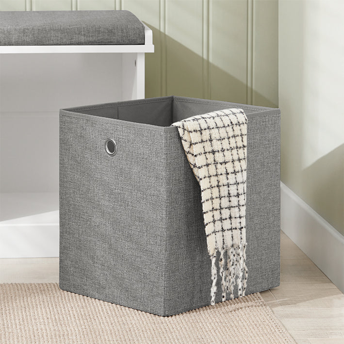 Schoenenopbergbank - Halorganisator - Schoenenrek - Comfortabele zitplaatsen - Verwijderbare manden - Duurzame MDF-constructie - 100 cm x 50 cm x 35 cm
