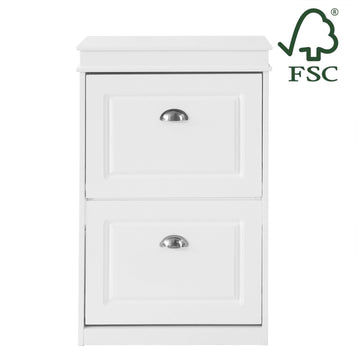 Schoenenkast met 2 kleppen - Schoenenkantelaar - Schoenenkast - FSC-gecertificeerd - Aan de muur te bevestigen - 100% recyclebare verpakking - 54 cm x 83 cm x 24 cm