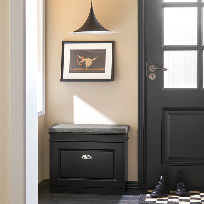 Schoenenkastbank - Schoenenkantelaar - Schoenenorganizer - Compact ontwerp - Veelzijdige opslag - Comfortabele zitplaatsen - 61 cm x 51 cm x 24 cm