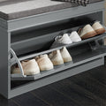 Schoenenkast met Zitting met Kussen - Schoenenbank - Schoenenorganizer - Veelzijdige opbergruimte - Comfortabele zit - Eenvoudige montage - 75 cm x 51 cm x 24 cm