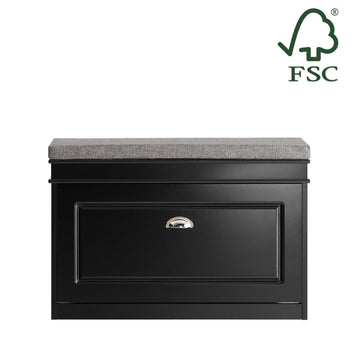 schoenenkastbank - schoenenopslag - schoenenorganizer - FSC-gecertificeerd - gedempte zitting - milieuvriendelijke verpakking - 75 cm x 51 cm x 24 cm