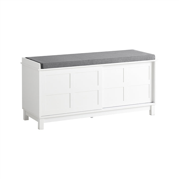 Schoenenbank met opbergruimte - Zittende ladekast - Ingangsbank - Grote capaciteit - Veelzijdig gebruik - Comfortabel kussen - 114 cm x 53 cm x 40 cm