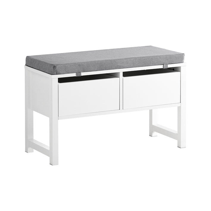Schoenenbank met opbergruimte - Zittende ladekast - Halkast - Bedbank - Comfortabel zitkussen - MDF-constructie - 72 cm x 46 cm x 30 cm