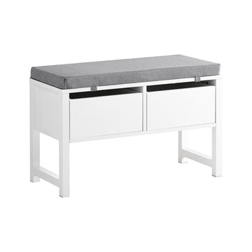 Schoenenbank met opbergruimte - Zittende ladekast - Halkast - Bedbank - Comfortabel zitkussen - MDF-constructie - 72 cm x 46 cm x 30 cm
