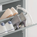 Schoenenkast met 2 kleppen - Schoenenkantelaar - Schoenenkast - Ruime opbergruimte - Krasbestendig - Decoratief displayoppervlak - 80 cm x 108 cm x 25 cm