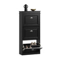Schoenenkast met 3 kleppen - Schoenenkantelaar - Schoenenkast - FSC-gecertificeerd - Stevige constructie - Wandbevestiging - 53 cm x 117 cm x 24 cm