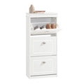 Witte Schoenenkast - Schoenenkantelaar - Schoenenorganizer - FSC-gecertificeerd - Stevige constructie - Kan aan de muur worden bevestigd - 53 cm x 117 cm x 24 cm
