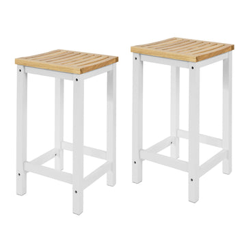 Set van 2 houten krukken - keukenstoelen - tegenkrukken - ergonomisch ontwerp - duurzame grenenhouten poten - eenvoudig onderhoud - 35 cm x 61 cm x 35 cm