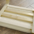 Voetenbank - Voetensteun - Poef - 100% Katoenen Hoes - Afneembaar en Wasbaar - Stabiel Beuken Frame - B51 x D45 x H39 cm