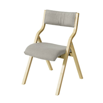 Klapstoel - Keukenstoel - Bureaustoel voor kinderen - Berkenhouten frame - Gewatteerd comfort - Afneembare wasbare hoes - 48 cm x 14 cm x 91 cm