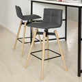 draaibare barkruk - in hoogte verstelbare kruk - gewatteerde zitting - designkruk voor thuisbar - 98 cm x 36 cm x 38 cm