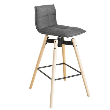 draaibare barkruk - in hoogte verstelbare kruk - gewatteerde zitting - designkruk voor thuisbar - 98 cm x 36 cm x 38 cm