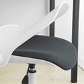 Verstelbare Bureaustoel - Jeugddraaistoel - Bureaustoel Wit - Opvouwbare rugleuning - Gladde 360° wielen - In hoogte verstelbaar - 83-95cm x 50-62cm Zithoogte