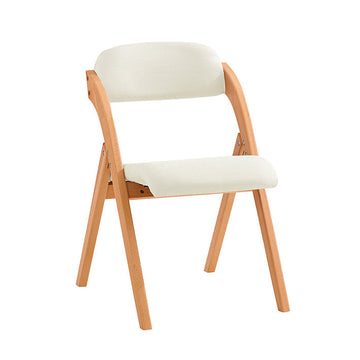 houten gewatteerde klapstoel - comfortabele zitting - gedempte rugleuning - beukenhouten frame - 47 cm x 77 cm x 60 cm