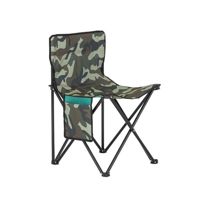 Campingstol - Utomhusstol - Hopfällbar stol - Oxfordtyg - 45 cm x 43 cm x 74 cm - Bärbar och stabil - Lätt - Rostbeständigt järn