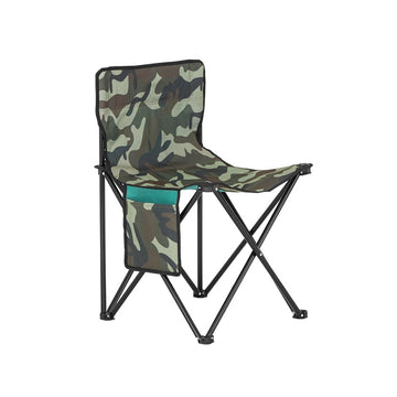 Campingstol - Utomhusstol - Hopfällbar stol - Oxfordtyg - 45 cm x 43 cm x 74 cm - Bärbar och stabil - Lätt - Rostbeständigt järn