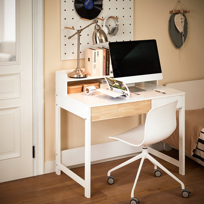 Compact Bureautafel - Bureau - Studiebureau - Ruimtebesparend ontwerp - 100x95x59cm - Ideaal voor kleine kamers - MDF-materiaal