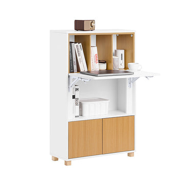 multifunctioneel bureau - laptopbureau - opvouwbare computertafel - voldoende opbergruimte - 70x108x59cm, gevouwen: 70x108x25cm