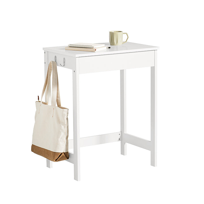 Modern Bureau - Computertafel - Kaptafel - Compact ontwerp - Opberglade - Zijhaken - MDF-constructie - 60 cm x 76 cm x 40 cm