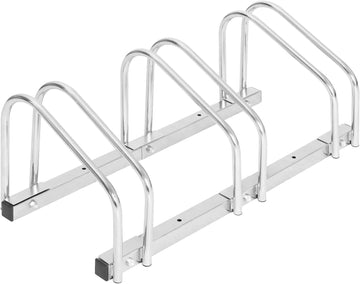 Metalen fietsenrek vloer- en wandstandaard | Zilver | 70.5x32x27 cm